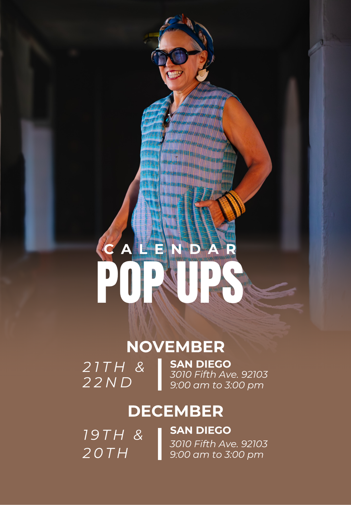 Calendario de los Pop Up en San Diego para los próximos meses de noviembre y diciembre de 2026