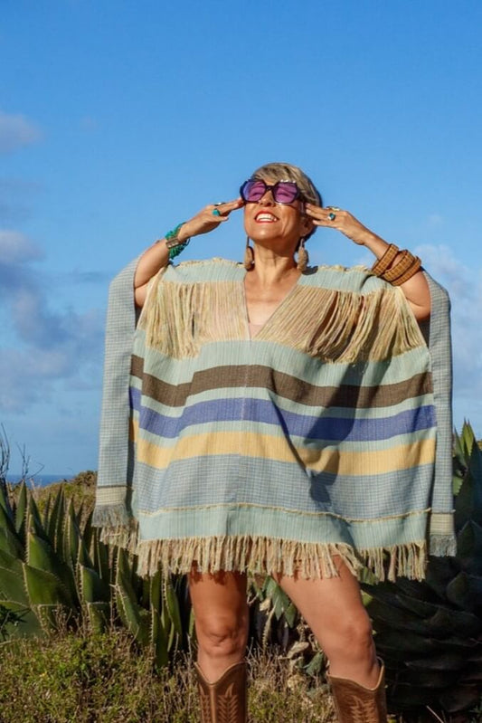 Poncho Iris largo