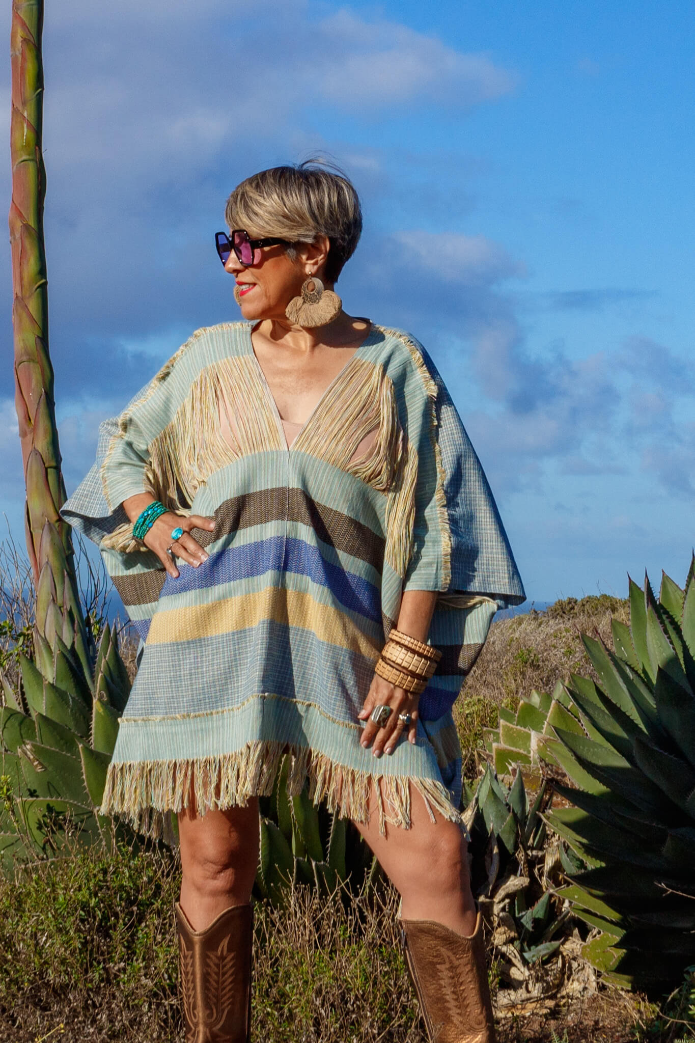 Long Iris Poncho