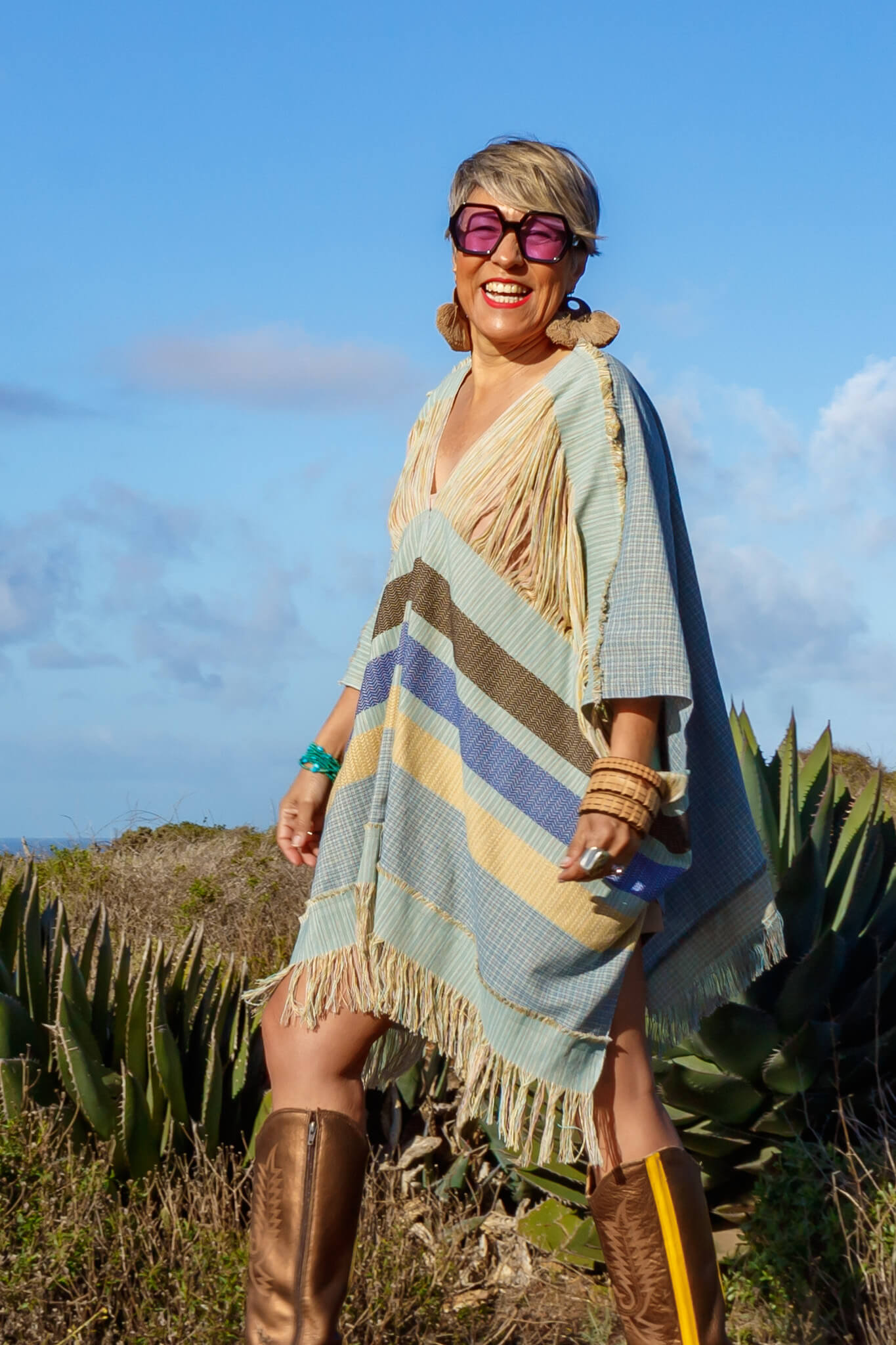 Long Iris Poncho