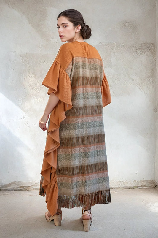 Roots Kaftan, handmade (unique piece)