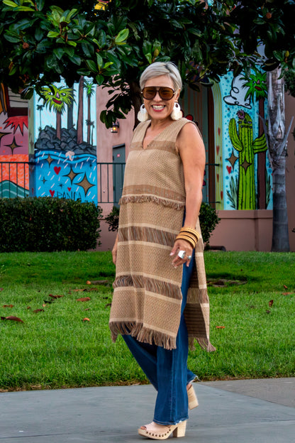 Túnica Raíces, artesanal (pieza única) - Nativa de Corazón