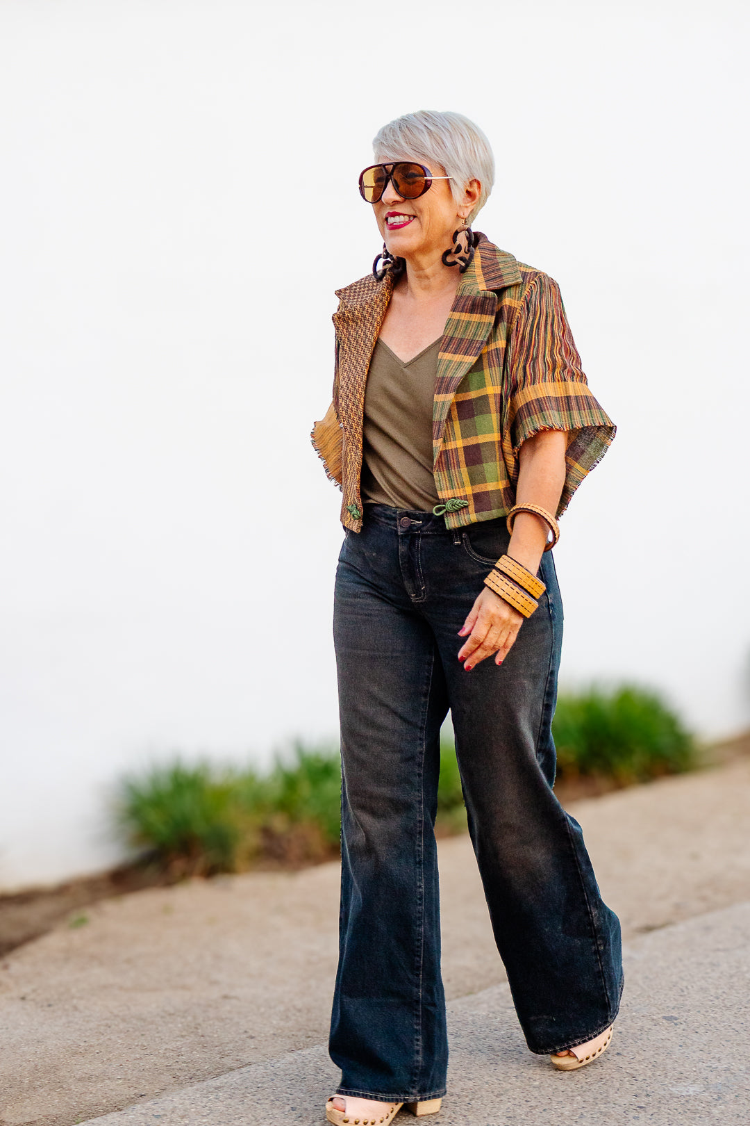 Saco Nexo, pieza única tejida de forma artesanal en telar de pedal tradicional con hilos de algodón - Nativa de Corazón.